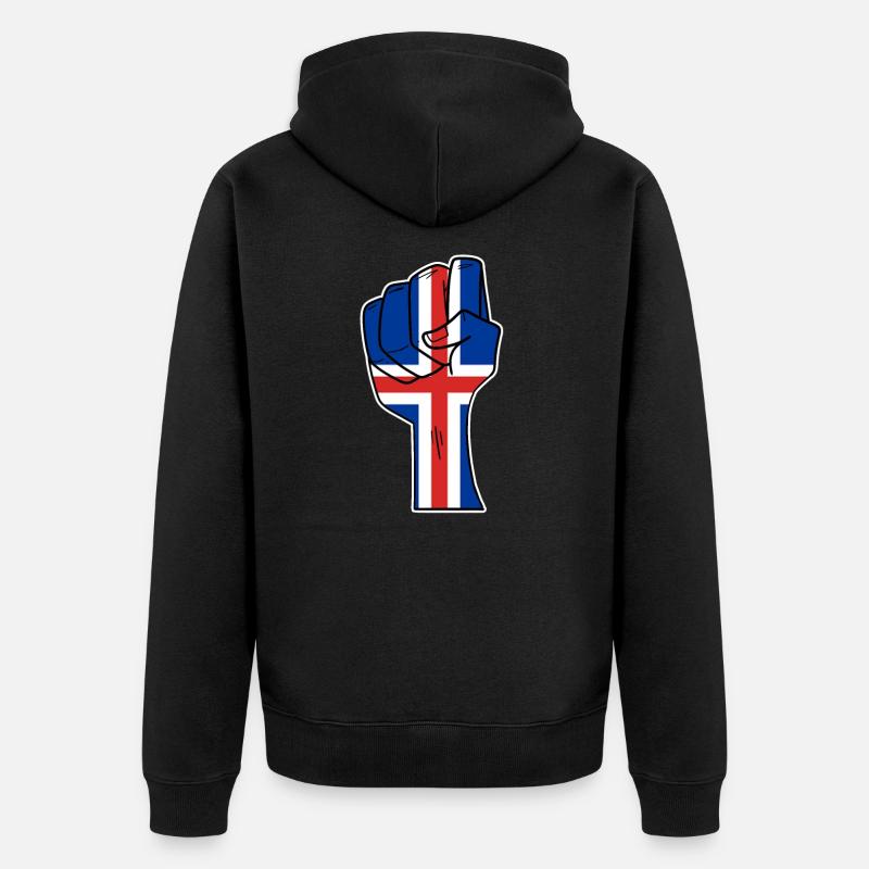 Islande - Veste à capuche bio Premium Unisexe - noir