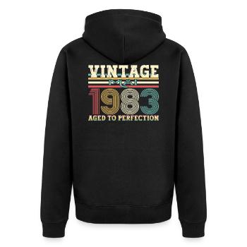 Millésime Mai 1983 39ème anniversaire Hommes 39 ans - Veste à capuche bio Premium Unisexe - noir - Dos - Nico (187cm)
