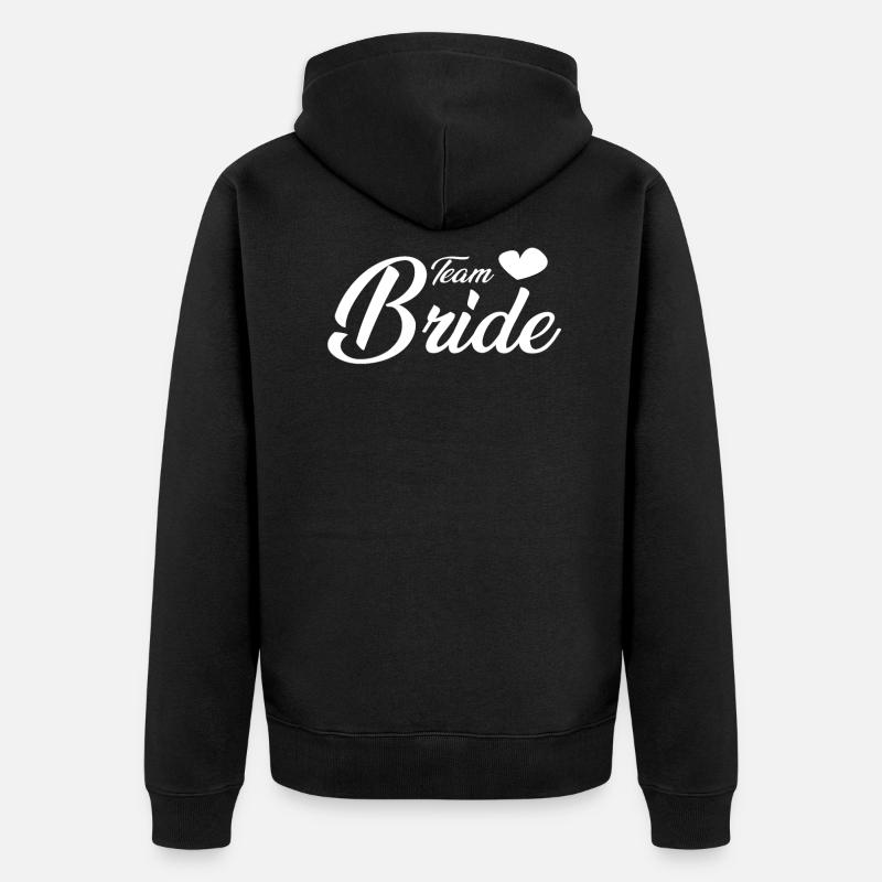 Team Bride - Unisex Premium Bio Zip Hoodie - Schwarz