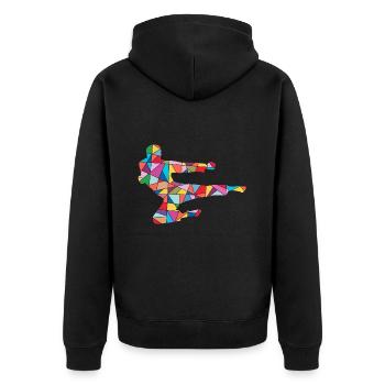 Taekwondo Arts Martiaux Kickboxer Garçons Karaté - Veste à capuche bio Premium Unisexe - noir - Dos - Nico (187cm)