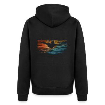 Flotteur de natation Retro Vintage - Veste à capuche bio Premium Unisexe - noir - Dos - Nico (187cm)