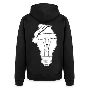 Lamp with Christmas hat - Unisex Premium Organic Zip Hoodie - black - Back - Nico (187cm)