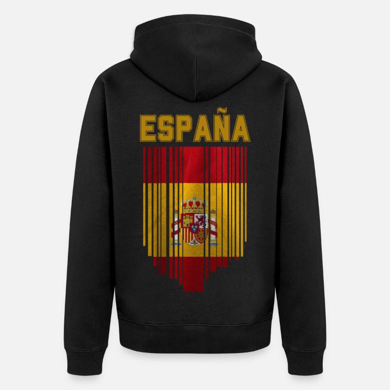Drapeau de l’Espagne, fierté espagnole - Veste à capuche bio Premium Unisexe - noir