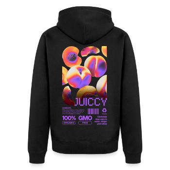 Éclat juteux - Veste à capuche bio Premium Unisexe - noir - Dos - Nico (187cm)