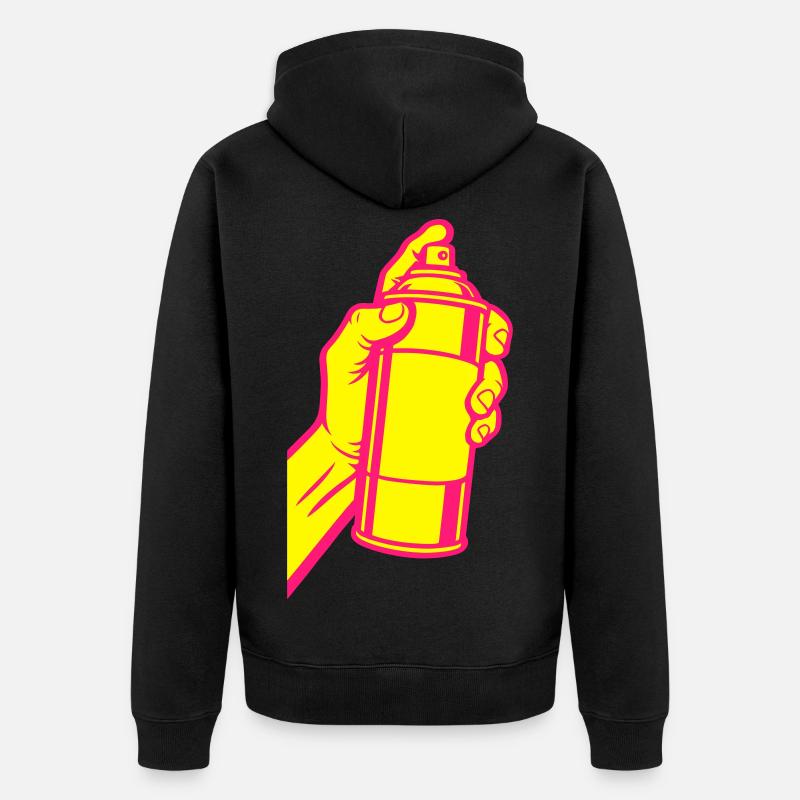Graffiti Spray Peut Pop Art - Veste à capuche bio Premium Unisexe - noir
