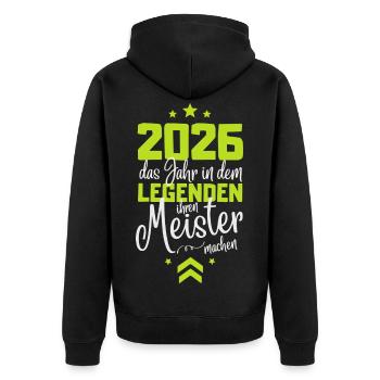 Examen de Maître 2026 Les Légendes Font leur Maître - Veste à capuche bio Premium Unisexe - noir - Dos - Nico (187cm)
