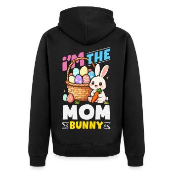 Happy Easter Sweet Easter Bunny Egg Hunt Easter Eggs - Unisex Premium Organic Zip Hoodie - black - Back - Nico (187cm)