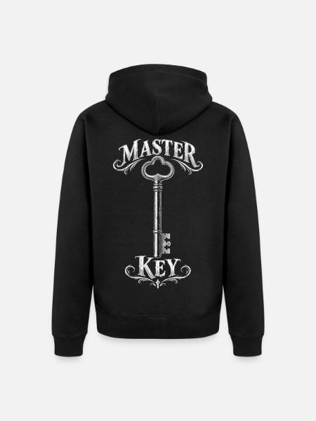 Generalschlüssel  - Unisex Premium Bio Zip Hoodie - Schwarz