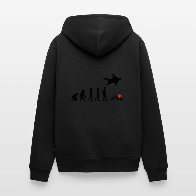 Wingsuit flying Base Jumping Skydiving Evolution Unisex Premium Bio Zip Hoodie