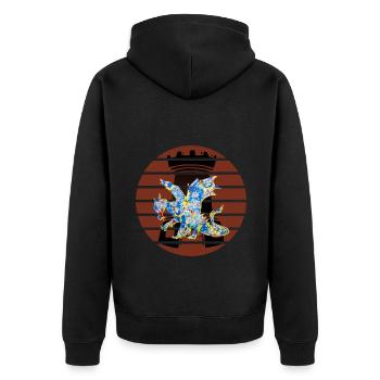 Dragon Europe E 205 - Veste à capuche bio Premium Unisexe - noir - Dos - Nico (187cm)