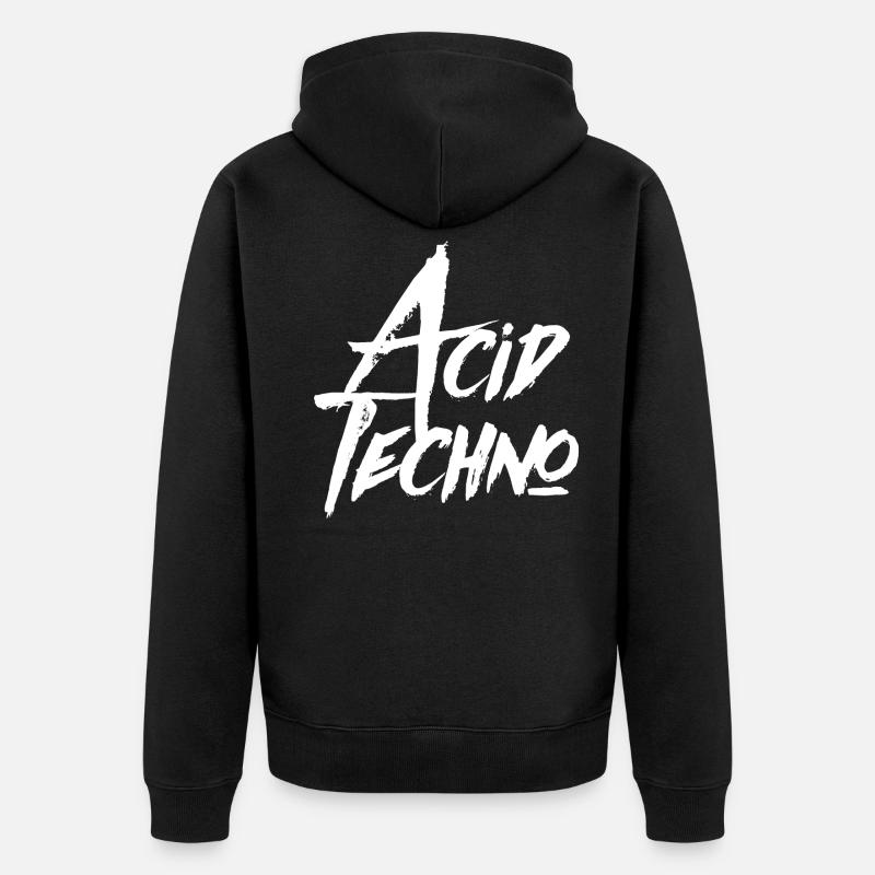 ACID TECHNO ACIDTECHNO - Unisex Premium Organic Zip Hoodie - black