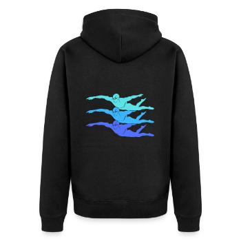 Natation Sports de natation Enfants Natation Nageurs - Veste à capuche bio Premium Unisexe - noir - Dos - Nico (187cm)