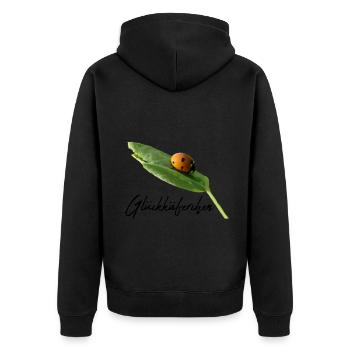 Lucky Beetle Coccinelle Lucky Charm - Veste à capuche bio Premium Unisexe - noir - Dos - Nico (187cm)