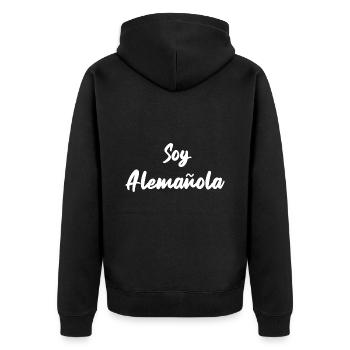 German-Spanish Spanish Spanish Gift - Unisex Premium Organic Zip Hoodie - black - Back - Nico (187cm)