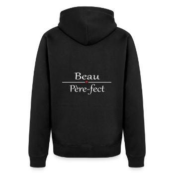 Beau Père-fect - Veste à capuche bio Premium Unisexe - noir - Dos - Nico (187cm)