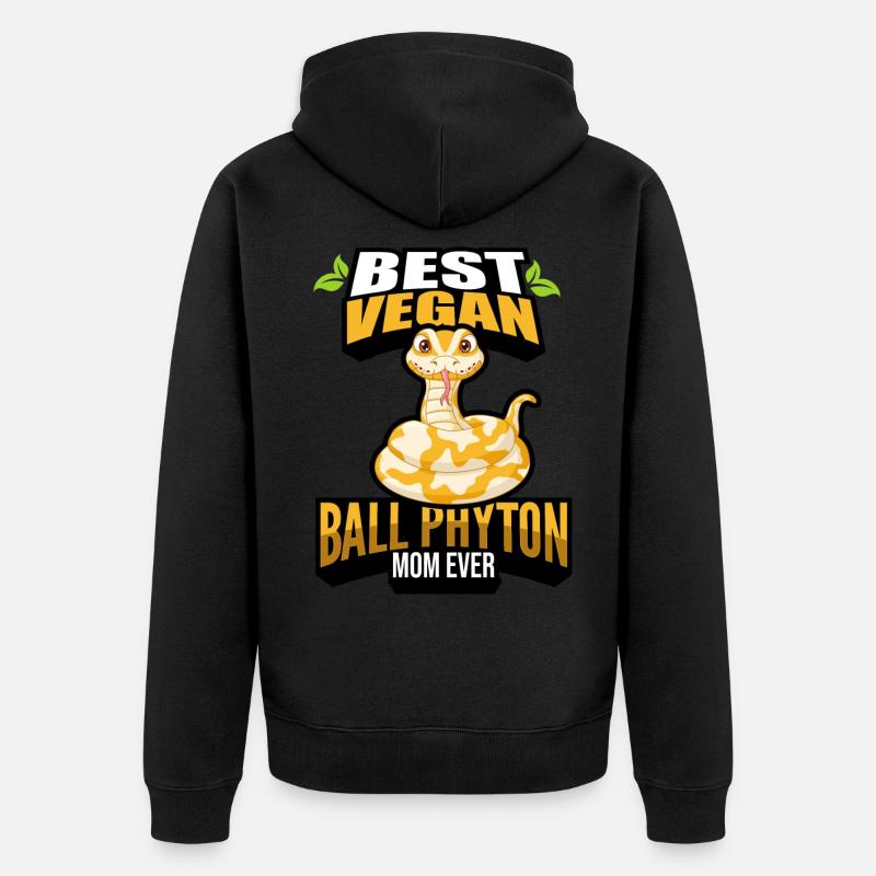 Roi Python - Veste à capuche bio Premium Unisexe - noir