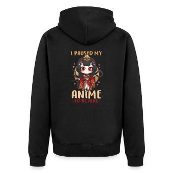 78661666603686619 avant - Veste à capuche bio Premium Unisexe - noir - Dos - Nico (187cm)