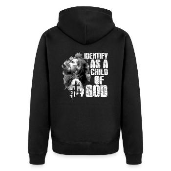 Identifiez-vous comme un enfant de Dieu I Jésus - Veste à capuche bio Premium Unisexe - noir - Dos - Nico (187cm)