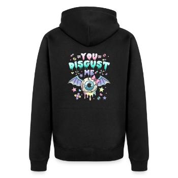 Tu me dégoûtes Chibi Kawaii Anime Pastel Goth - Veste à capuche bio Premium Unisexe - noir - Dos - Nico (187cm)