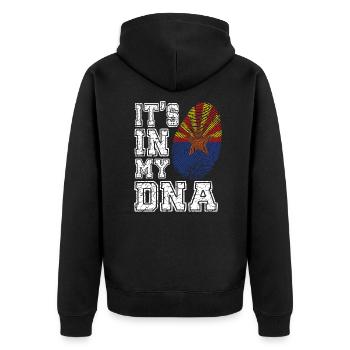 ADN Arizona - Veste à capuche bio Premium Unisexe - noir - Dos - Nico (187cm)