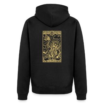 La bière I carte de Tarot gothique je diseuse de bonne aventure - Veste à capuche bio Premium Unisexe - noir - Dos - Nico (187cm)