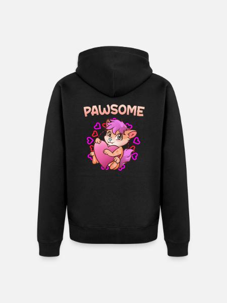 Pawsome I Furry Fandom Cospaly - Unisex Premium Organic Zip Hoodie - black