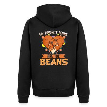 Mes haricots préférés sont les haricots d’orteil I Furry Fandom - Veste à capuche bio Premium Unisexe - noir - Dos - Nico (187cm)