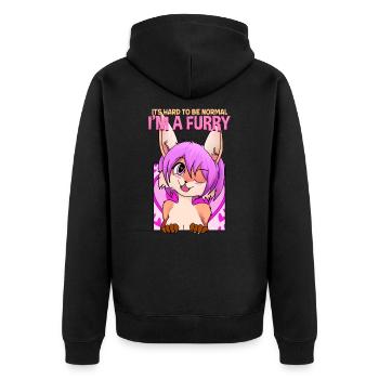 E' difficile essere normali, sono un Cosplay peloso - Felpa con cappuccio ecologica premium unisex - nero - Retro - Nico (187cm)
