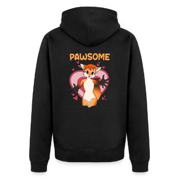 Pawsome I Furry Fandom Cospaly - Unisex Premium Organic Zip Hoodie - black - Back - Nico (187cm)