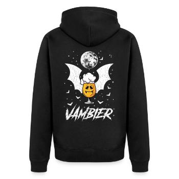 VamBier (Helloween Edition) - Unisex Premium Organic Zip Hoodie - black - Back - Nico (187cm)
