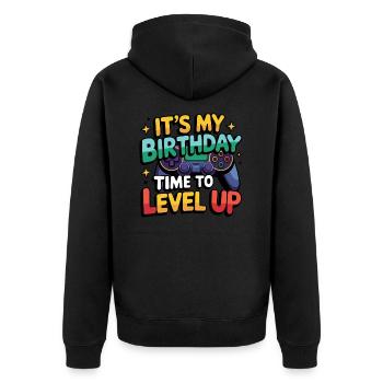 Birthday Boy Time to Level Up Birthday Gamer Boys - Veste à capuche bio Premium Unisexe - noir - Dos - Nico (187cm)