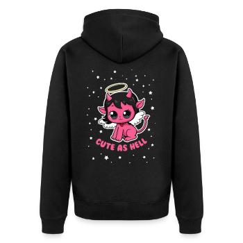 Mignon comme l’enfer - Veste à capuche bio Premium Unisexe - noir - Dos - Nico (187cm)