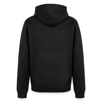 Born 1979 January 44th birthday Gift man - Unisex Premium Organic Zip Hoodie - black - Back - Nico (187cm)