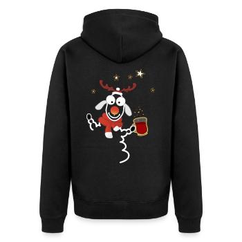 Marché de Noël au vin chaud - Veste à capuche bio Premium Unisexe - noir - Dos - Nico (187cm)