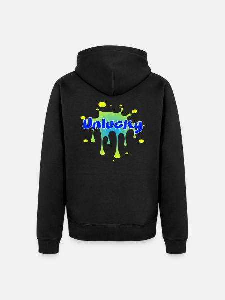 Unlucky - Unisex Premium Bio Zip Hoodie - Schwarz