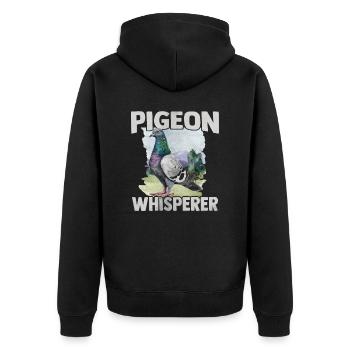 Pigeons Whisperer Pigeon Whisperer Pigeon éleveur - Veste à capuche bio Premium Unisexe - noir - Dos - Nico (187cm)
