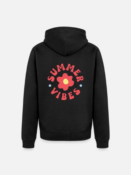 Summer Vibes - Unisex Premium Organic Zip Hoodie - black