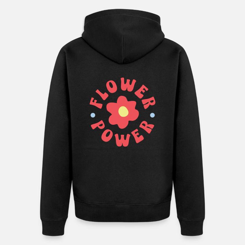 Puissance des fleurs - Veste à capuche bio Premium Unisexe - noir