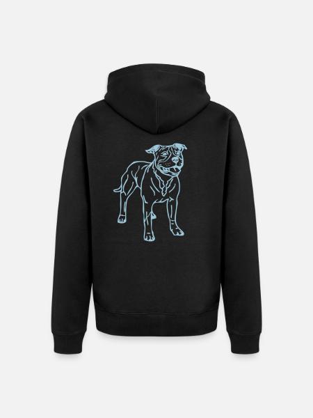 americanstaffy1a - Unisex Premium Organic Zip Hoodie -