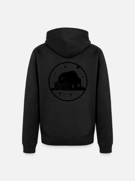 Barn Farm Ranch Ferie Ferie - Premium økologisk unisex-hættejakke - sort