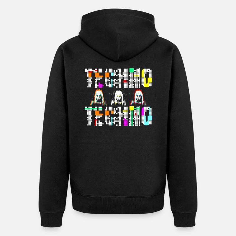 Techno Techno - Veste à capuche bio Premium Unisexe - noir