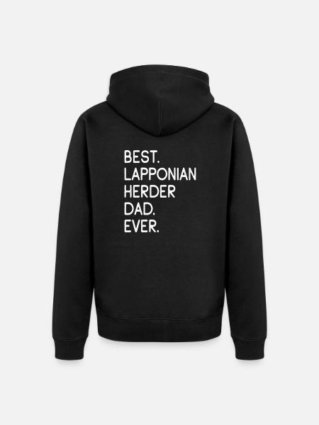 Lapponian Herder Dad - Unisex Premium Organic Zip Hoodie - black