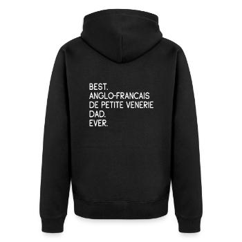 Anglo-Français De Petite Vénerie Dad - Veste à capuche bio Premium Unisexe - noir - Dos - Nico (187cm)