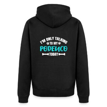 Podenco - Veste à capuche bio Premium Unisexe - noir - Dos - Nico (187cm)