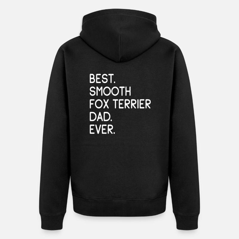 Papa Fox Terrier lisse - Veste à capuche bio Premium Unisexe - noir