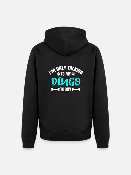 Dingo - Unisex Premium Organic Zip Hoodie - black