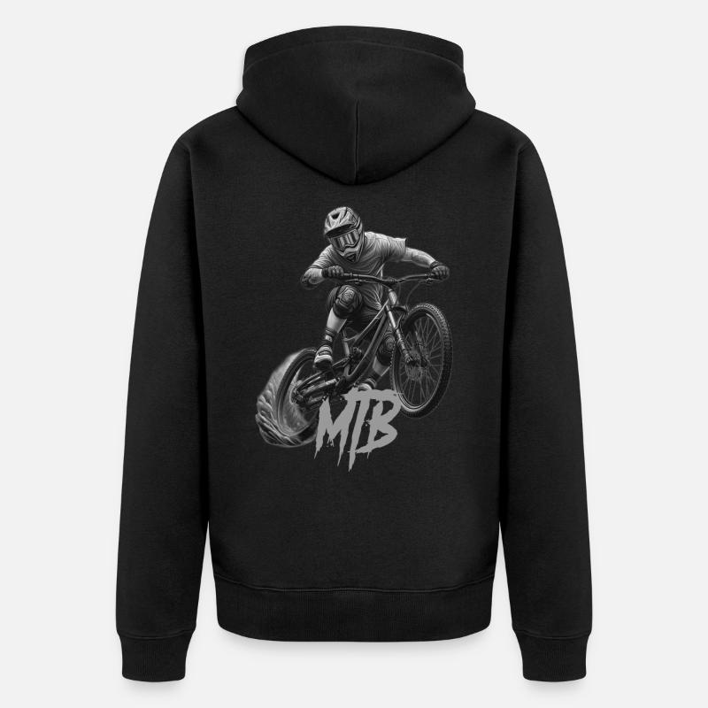 Vélo VTT - Veste à capuche bio Premium Unisexe - noir