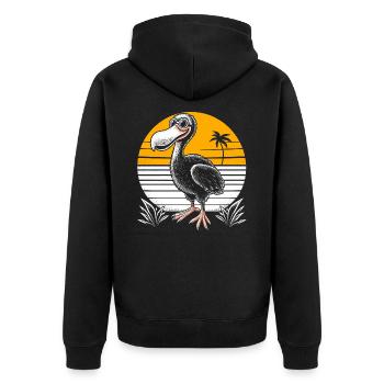 Dodo Bird : cadeau parfait pour les amoureux des animaux - Veste à capuche bio Premium Unisexe - noir - Dos - Nico (187cm)