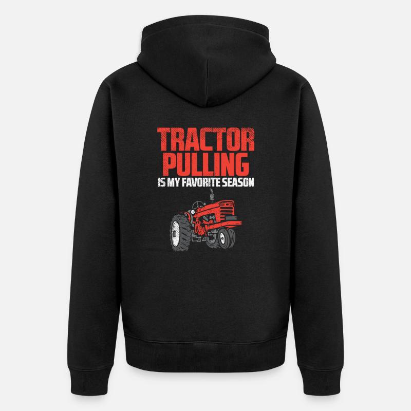Tractor Pulling Saison Fan - Unisex Premium Bio Zip Hoodie - Schwarz