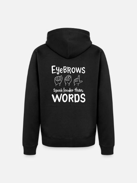 Zeichensprache Sign Langauge Design - Unisex Premium Bio Zip Hoodie - Schwarz